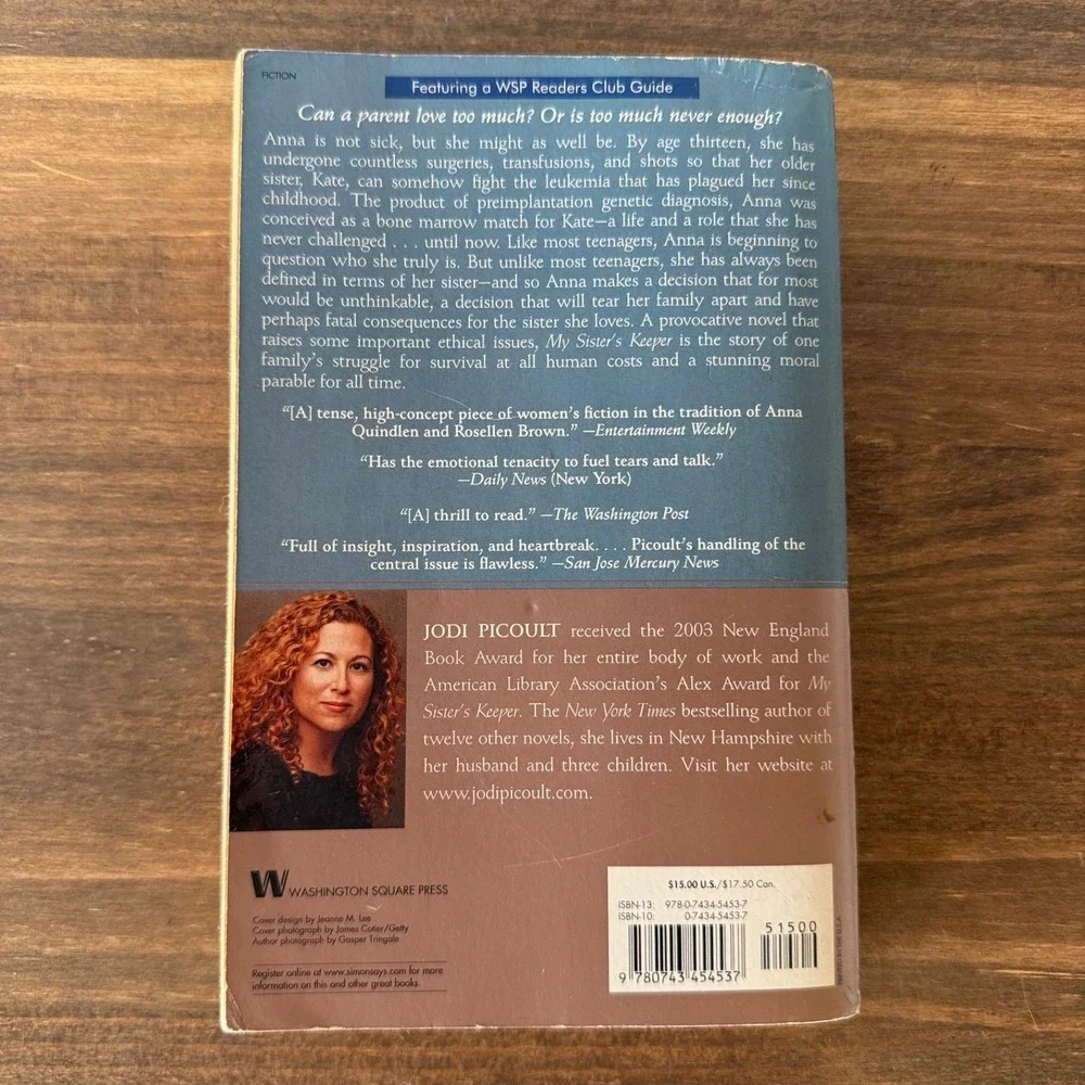 My Sister's‎ Keeper Jodi Picoult Paperback 2005 Novel Fiction Book
